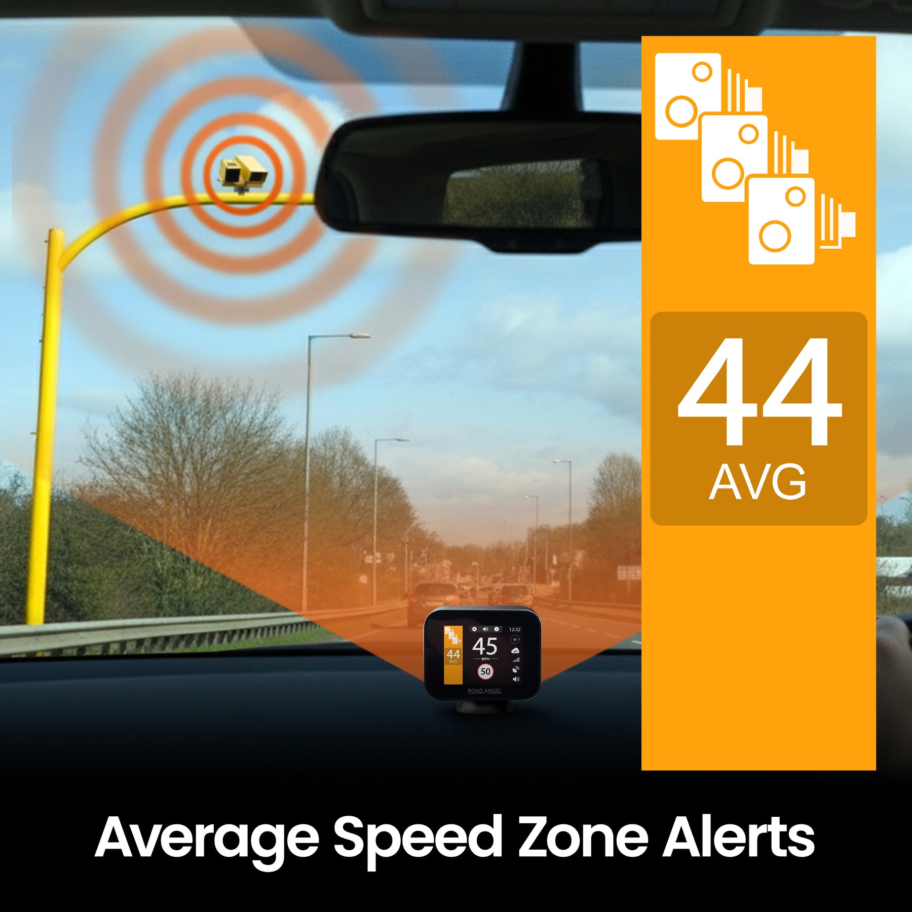 GCM - Pure Sync - Smart Road Safety & Speed Awareness Assistant with Camera Alerts