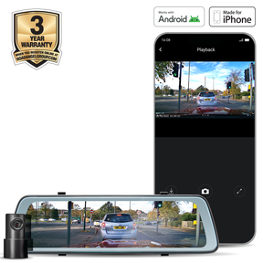 Road Angel Halo Vision 2 1440P Mirror Dash Cam with 10" LCD Touch Screen & Dual Parking Mode