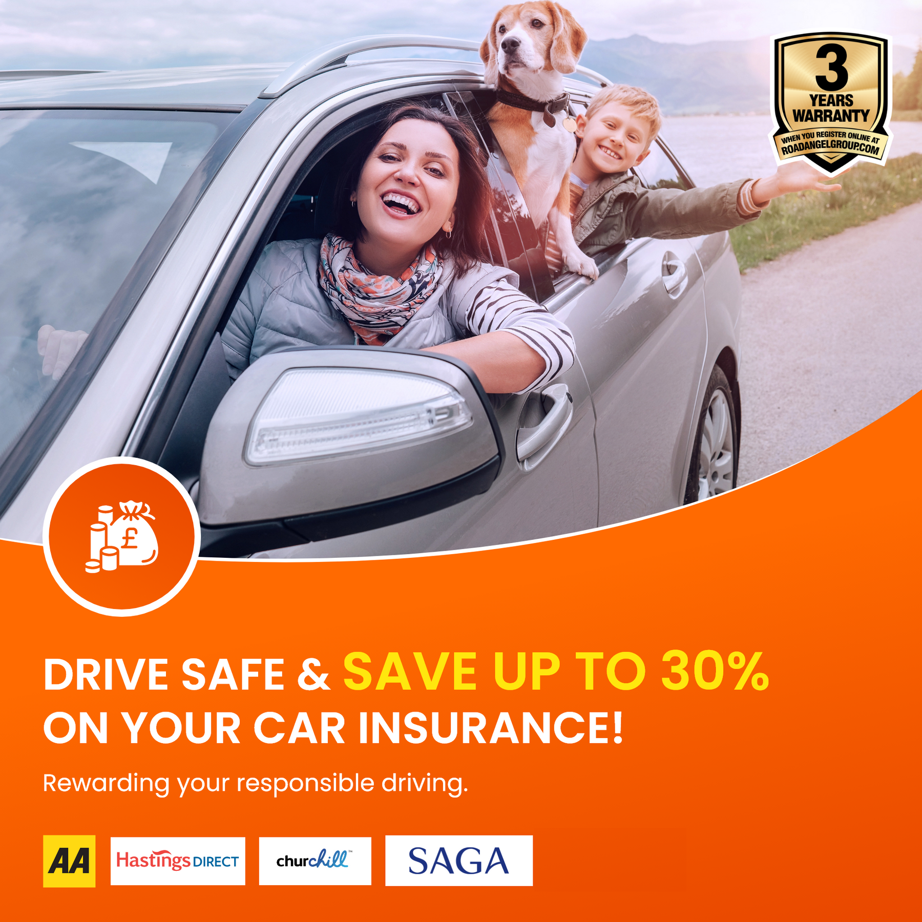 NEW - Road Angel Halo Drive 2 1440p QHD Dash Cam (Now Type C )