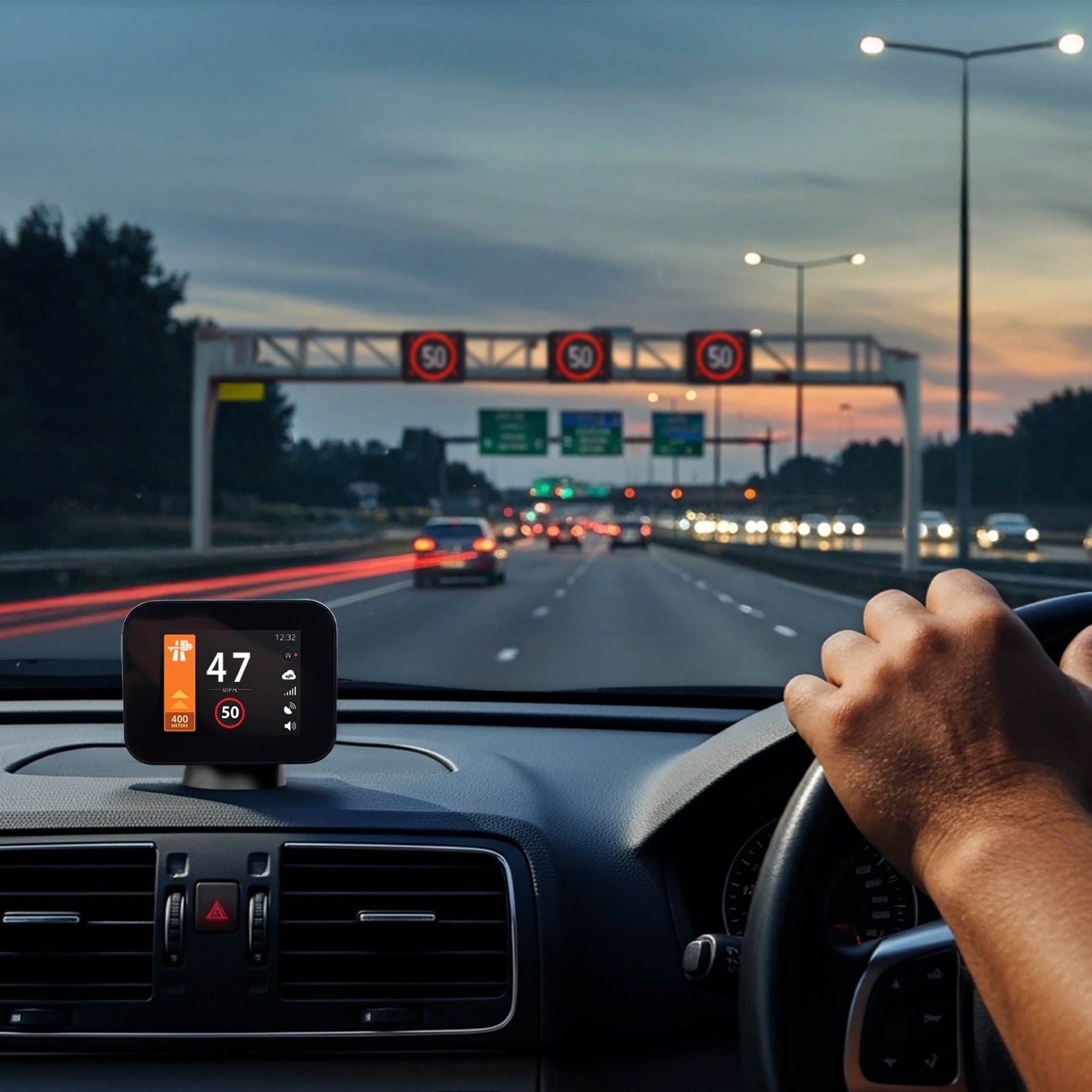 GCM - Pure Sync - Smart Road Safety & Speed Awareness Assistant with Camera Alerts